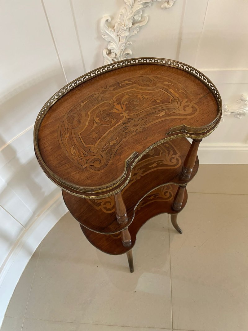 Quality Antique French Marquetry Étagère - Image 10
